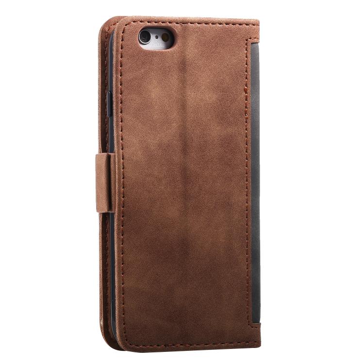 For iPhone 16e Retro Splicing Horizontal Flip Leather Phone Case(Grey)