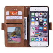 For iPhone 16e Retro Splicing Horizontal Flip Leather Phone Case(Blue)