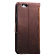 For iPhone 16e Retro Splicing Horizontal Flip Leather Phone Case(Brown)