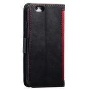 For iPhone 16e Retro Splicing Horizontal Flip Leather Phone Case(Red)