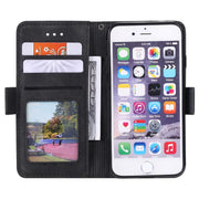 For iPhone 16e Retro Splicing Horizontal Flip Leather Phone Case(Red)