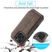 For iPhone 16 Pro Max LC.IMEEKE Hon Ancient Series Flip Leather Phone Case(Coffee)