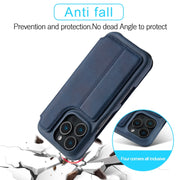 For iPhone 16 Pro LC.IMEEKE Hon Ancient Series Flip Leather Phone Case(Blue)