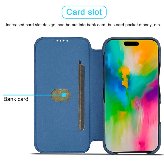 For iPhone 16 Plus LC.IMEEKE Hon Ancient Series Flip Leather Phone Case(Blue)