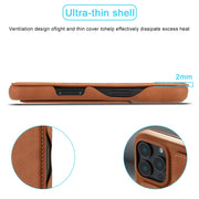 For iPhone 15 Pro Max LC.IMEEKE Hon Ancient Series Flip Leather Phone Case(Brown)