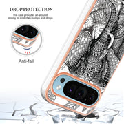 For Google Pixel 9 / 9 Pro Electroplating Dual-side IMD Phone Case(Totem Elephant)