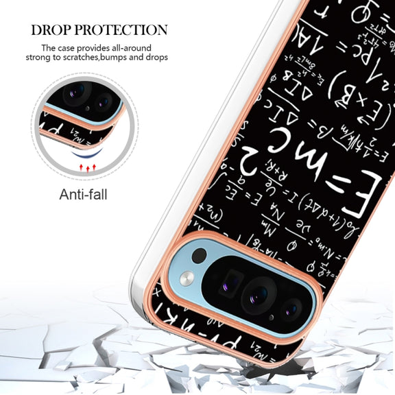 For Google Pixel 9 / 9 Pro Electroplating Dual-side IMD Phone Case(Equation)