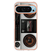 For Google Pixel 9 / 9 Pro Electroplating Dual-side IMD Phone Case(Retro Radio)