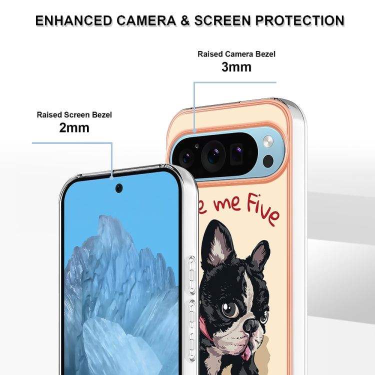For Google Pixel 9 / 9 Pro Electroplating Dual-side IMD Phone Case(Lucky Dog)