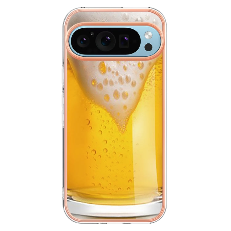 For Google Pixel 9 / 9 Pro Electroplating Dual-side IMD Phone Case(Draft Beer)