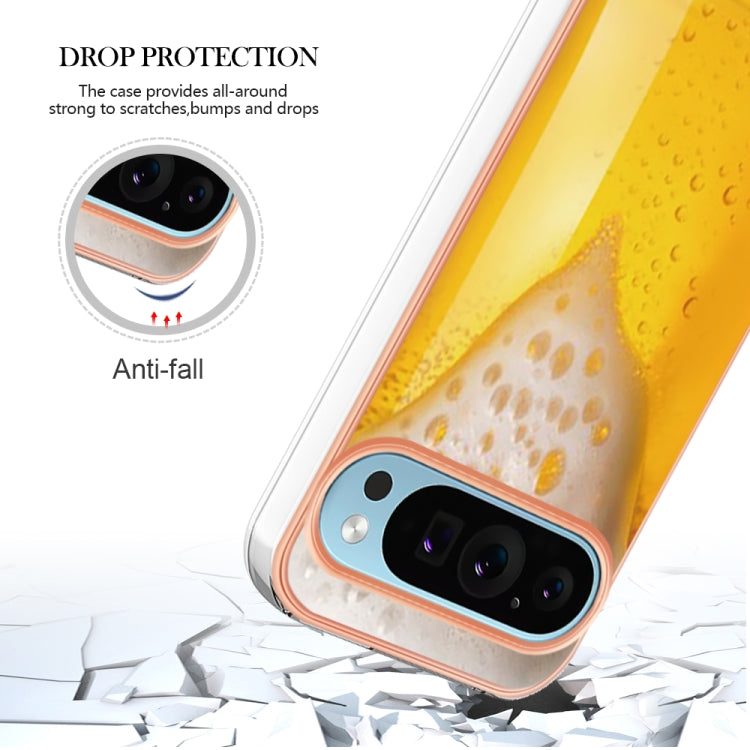 For Google Pixel 9 Pro XL Electroplating Dual-side IMD Phone Case(Draft Beer)