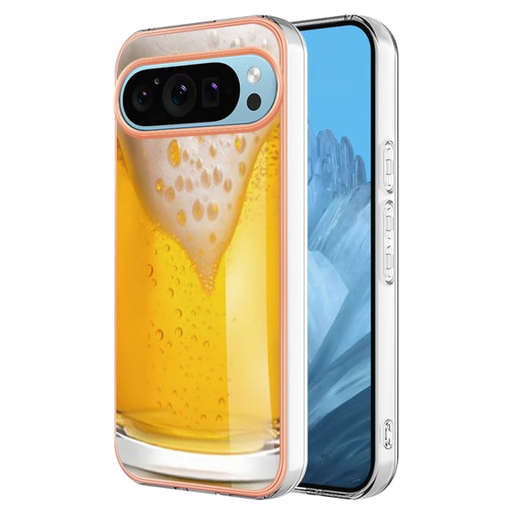 For Google Pixel 9 Pro XL Electroplating Dual-side IMD Phone Case(Draft Beer)
