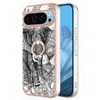For Google Pixel 9 Pro XL Electroplating Dual-side IMD Phone Case with Ring Holder(Totem Elephant) - Google Cases by PMC TechLife | Online Shopping South Africa | PMC TechLife | Buy Now Pay Later Mobicred
