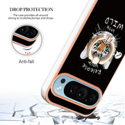 For Google Pixel 9 Pro XL Electroplating Dual-side IMD Phone Case with Ring Holder(Natural Growth)