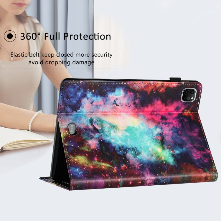 For iPad Pro 11 2024 Sewing Litchi Texture Smart Leather Tablet Case(Starry Sky)