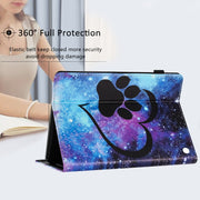 For Amazon Kindle Fire HD 8 2020 2022 Sewing Litchi Texture Smart Leather Tablet Case(Footprint)