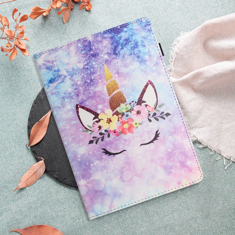 For Amazon Kindle Fire HD 10 2021 Sewing Litchi Texture Smart Leather Tablet Case(Smiling Face)