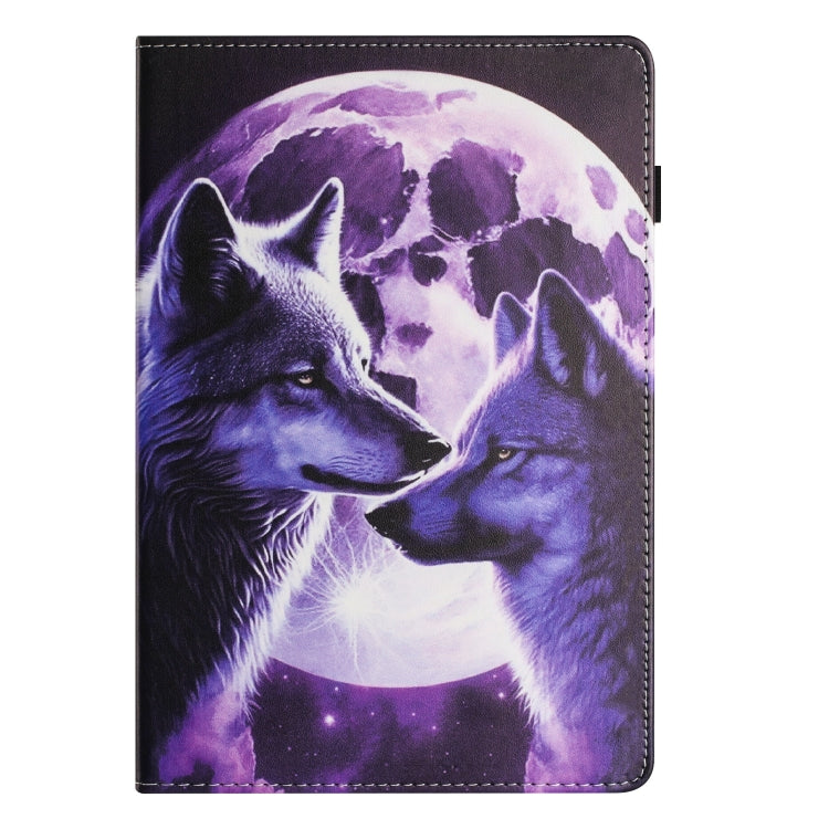 For Amazon Kindle Fire HD 10 2021 Sewing Litchi Texture Smart Leather Tablet Case(Wolf)
