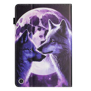 For Amazon Kindle Fire HD 10 2021 Sewing Litchi Texture Smart Leather Tablet Case(Wolf)