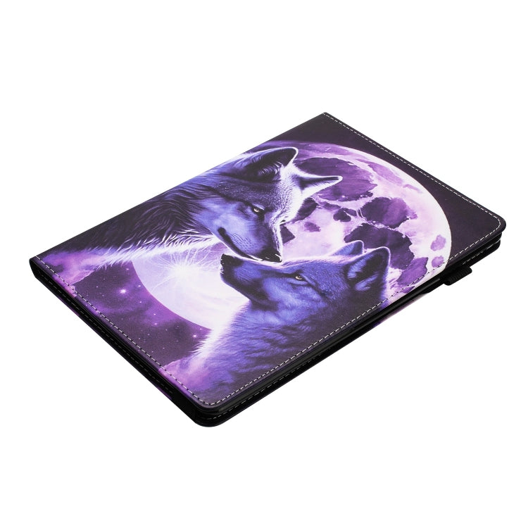 For Amazon Kindle Fire HD 10 2021 Sewing Litchi Texture Smart Leather Tablet Case(Wolf)