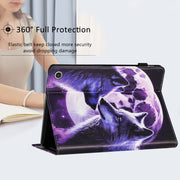 For Amazon Kindle Fire HD 10 2021 Sewing Litchi Texture Smart Leather Tablet Case(Wolf)