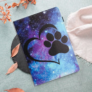 For Amazon Kindle Fire Max 11 2023 Sewing Litchi Texture Smart Leather Tablet Case(Footprint)