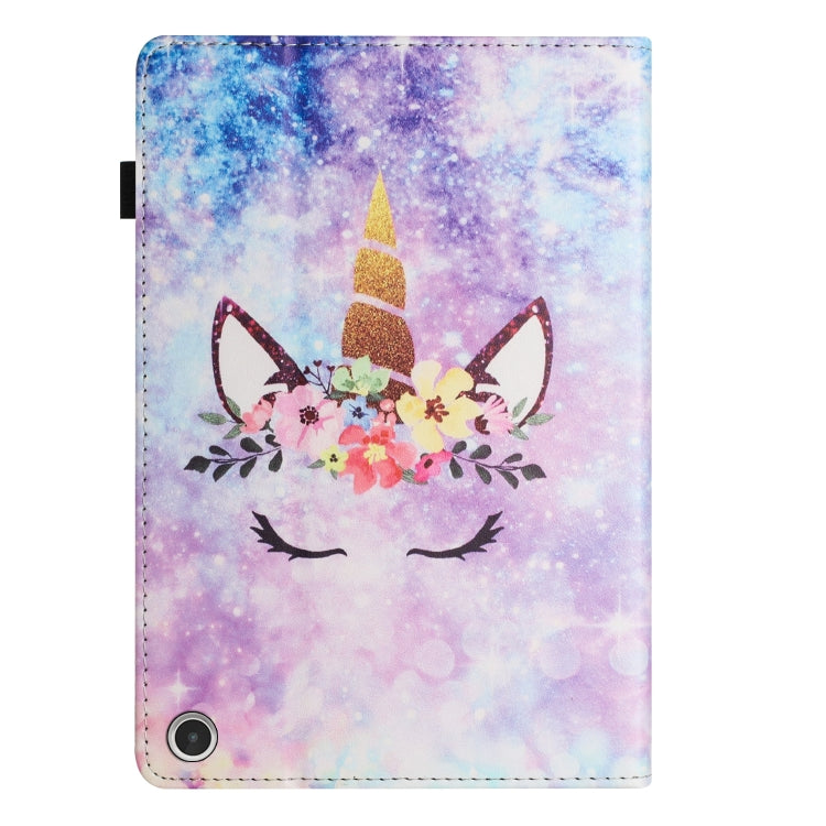 For Amazon Kindle Fire Max 11 2023 Sewing Litchi Texture Smart Leather Tablet Case(Smiling Face)