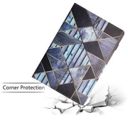 For Lenovo Tab M10 Sewing Litchi Texture Smart Leather Tablet Case(Marble)