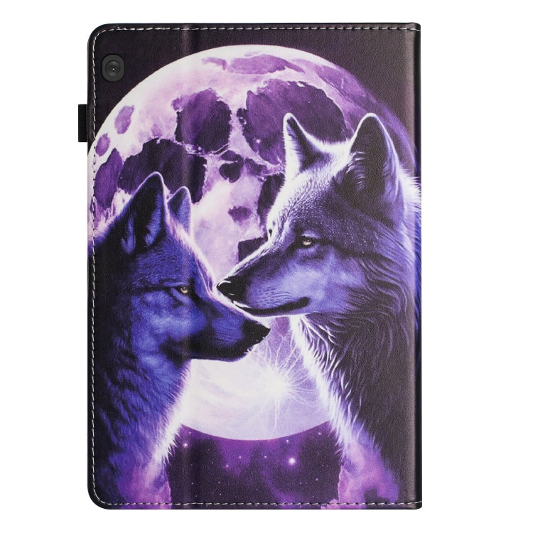 For Lenovo Tab M10 Sewing Litchi Texture Smart Leather Tablet Case(Wolf)