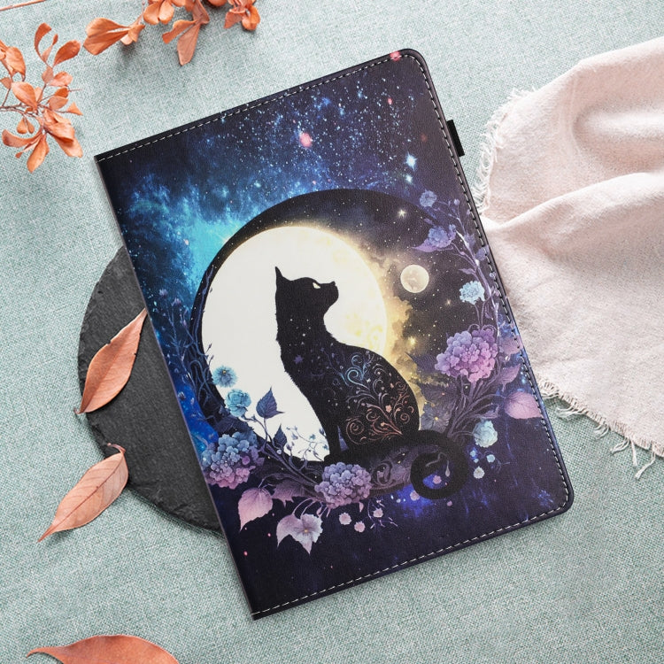 For Lenovo Tab M10 Sewing Litchi Texture Smart Leather Tablet Case(Cat)