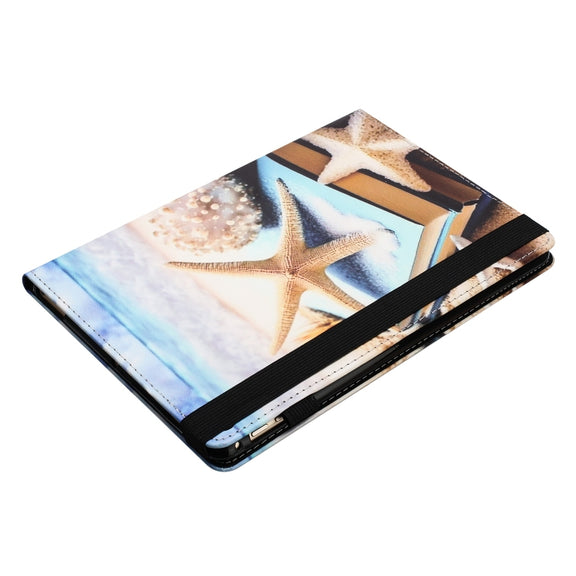 For Lenovo M10 Plus Sewing Litchi Texture Smart Leather Tablet Case(Starfish)