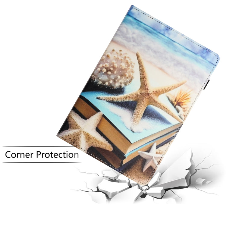 For Lenovo M10 Plus Sewing Litchi Texture Smart Leather Tablet Case(Starfish)