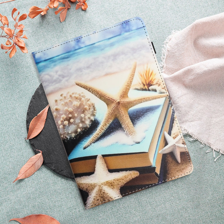 For Lenovo M10 Plus Sewing Litchi Texture Smart Leather Tablet Case(Starfish)