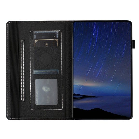 For Lenovo M10 Plus Sewing Litchi Texture Smart Leather Tablet Case(Smiling Face)