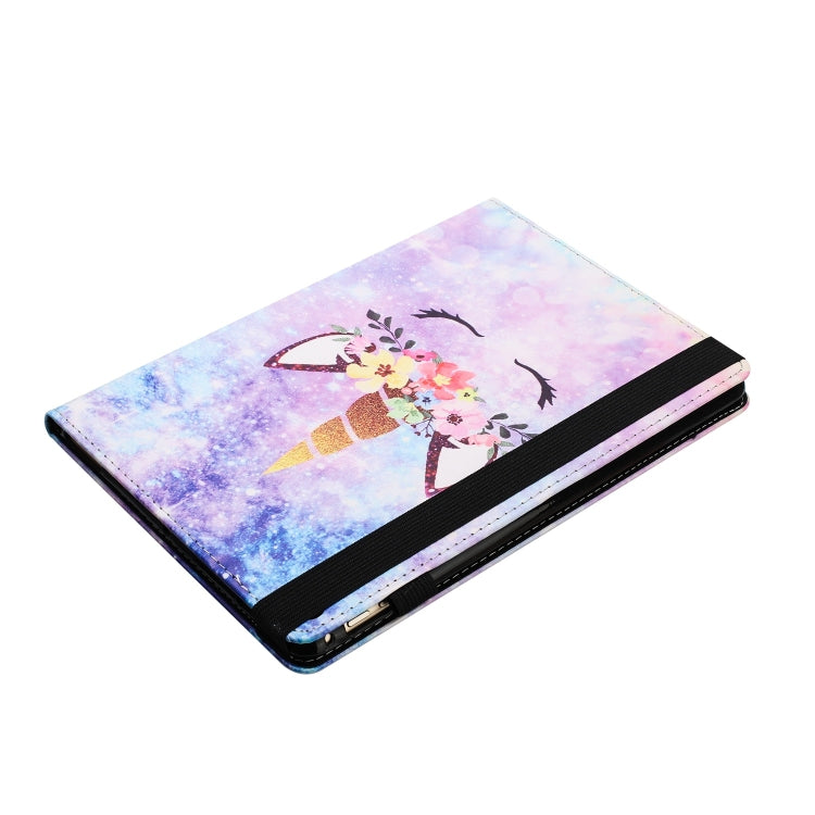 For Lenovo M10 Plus Sewing Litchi Texture Smart Leather Tablet Case(Smiling Face)