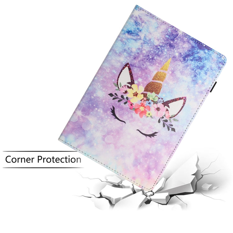 For Lenovo M10 Plus Sewing Litchi Texture Smart Leather Tablet Case(Smiling Face)