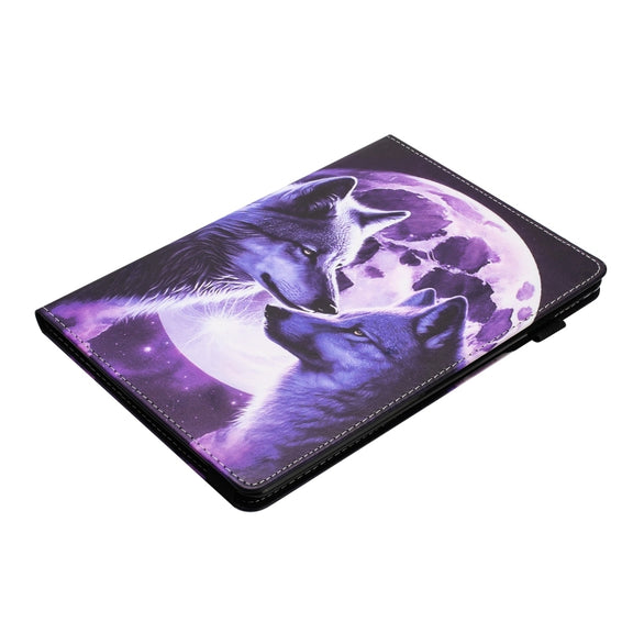 For Lenovo M10 Plus Sewing Litchi Texture Smart Leather Tablet Case(Wolf)