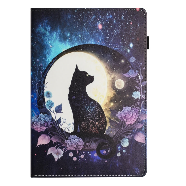For Lenovo M10 Plus Sewing Litchi Texture Smart Leather Tablet Case(Cat)