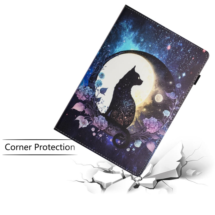 For Lenovo M10 Plus Sewing Litchi Texture Smart Leather Tablet Case(Cat)