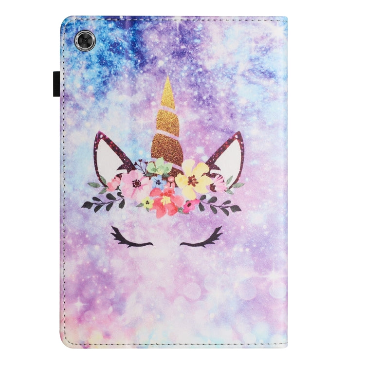 For Lenovo Tab M10 Plus 3rd Gen Sewing Litchi Texture Smart Leather Tablet Case(Smiling Face)