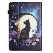 For Lenovo Tab M10 Plus 3rd Gen Sewing Litchi Texture Smart Leather Tablet Case(Cat)