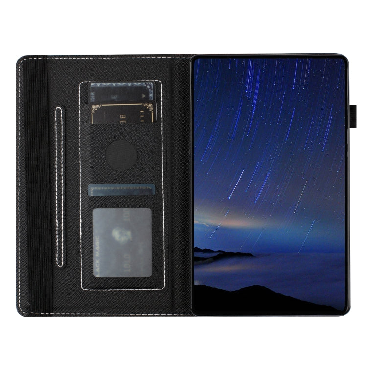 For Lenovo Tab M10 Plus 3rd Gen Sewing Litchi Texture Smart Leather Tablet Case(Cat)