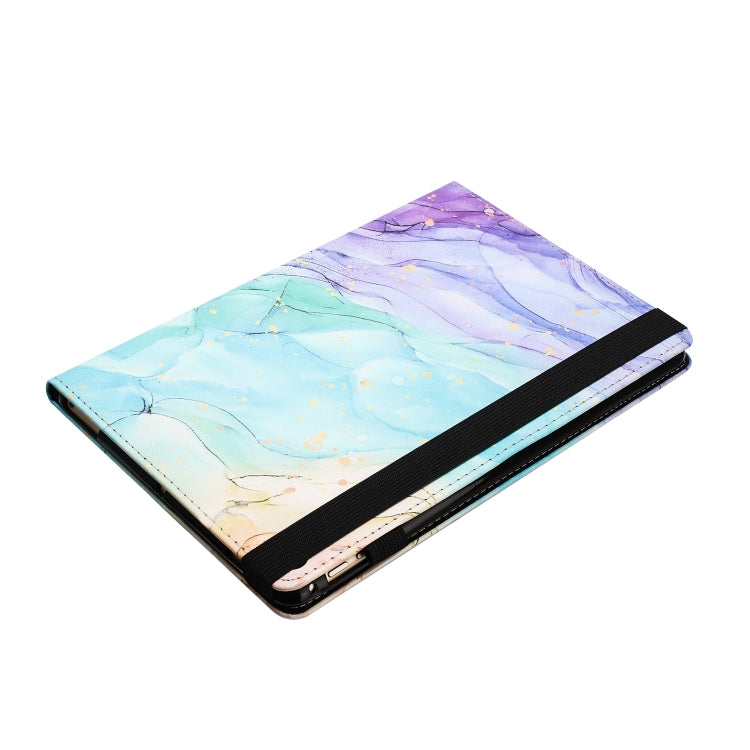 For Huawei MediaPad T3 10 Sewing Litchi Texture Smart Leather Tablet Case(Oil Painting)