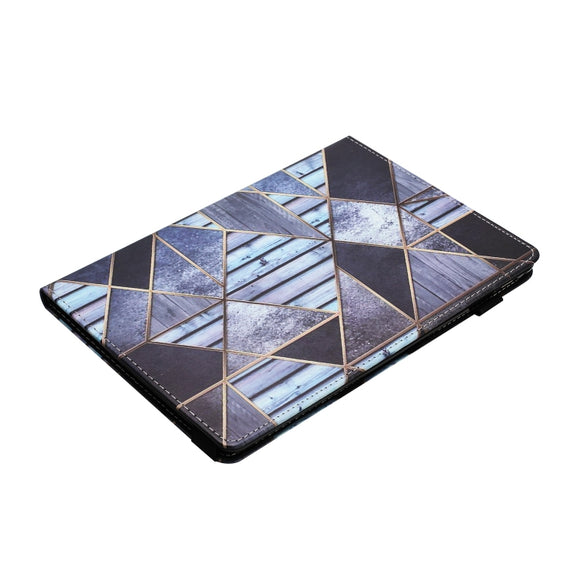 For Huawei MediaPad T3 10 Sewing Litchi Texture Smart Leather Tablet Case(Marble)