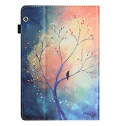 For Huawei MediaPad T5 10 Sewing Litchi Texture Smart Leather Tablet Case(Oil Painting Tree)