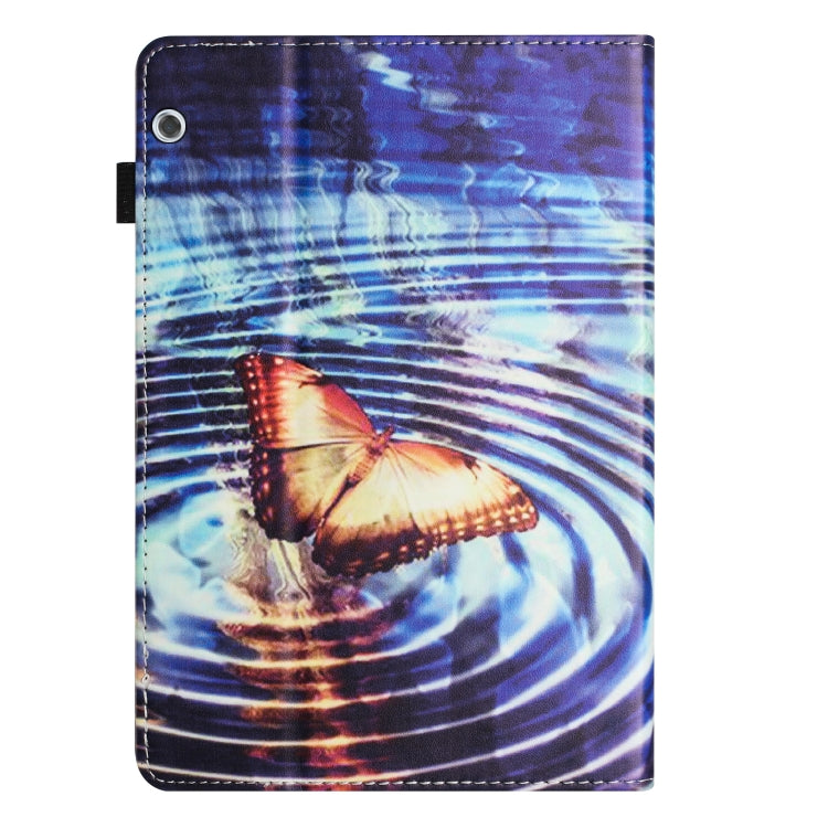For Huawei MediaPad T5 10 Sewing Litchi Texture Smart Leather Tablet Case(Butterfly)