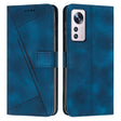 For Xiaomi 12 Pro / 12S Pro Dream Triangle Leather Phone Case with Lanyard(Blue) - Xiaomi Cases by PMC TechLife | Online Shopping South Africa | PMC TechLife