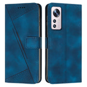 For Xiaomi 12 Pro / 12S Pro Dream Triangle Leather Phone Case with Lanyard(Blue)