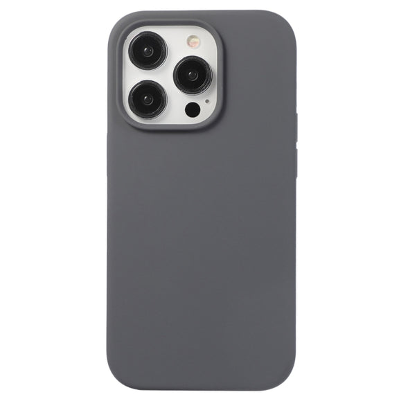 For iPhone 13 Pro Max Liquid Silicone Phone Case(Charcoal Black)