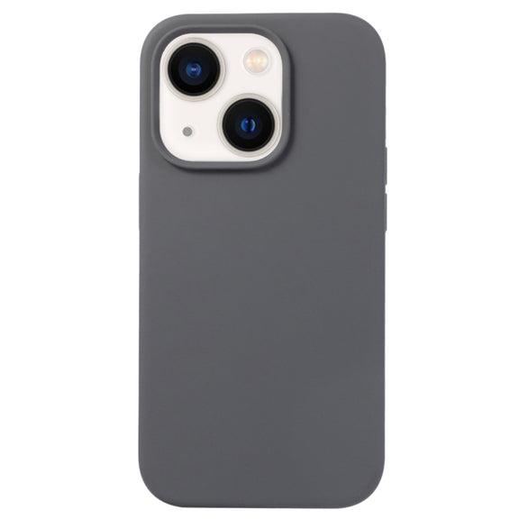 For iPhone 13 Liquid Silicone Phone Case(Charcoal Black)